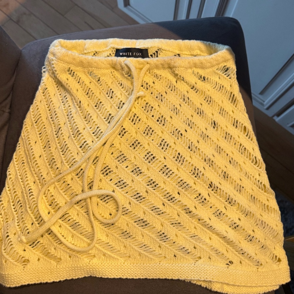 whitefox yellow knit skirt